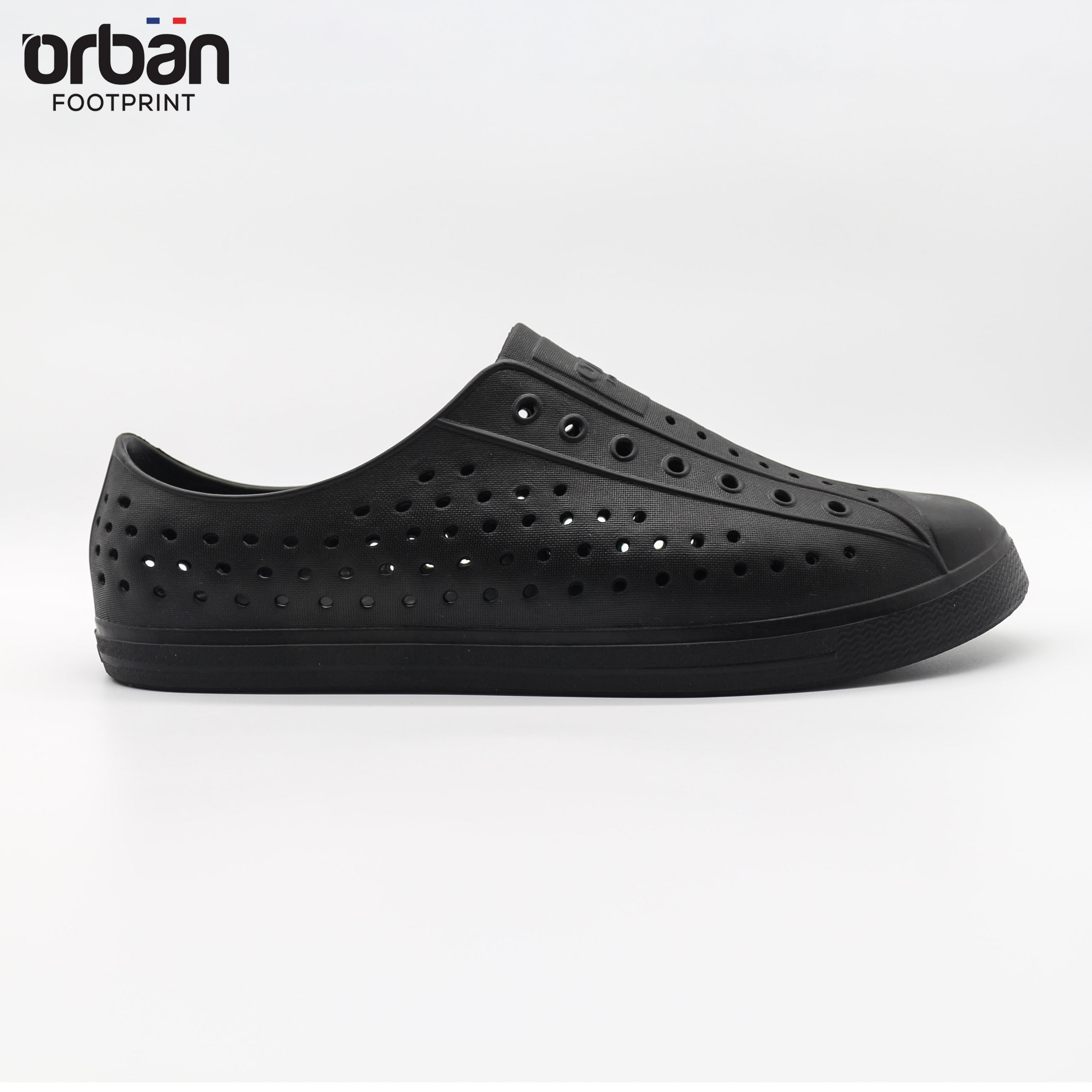 [Urban] Giày nhựa lỗ nam nữ đi mưa đi biển Urban - Chất liệu Eva siêu nhẹ, chống nước, giá tốt - Màu Đen trơn