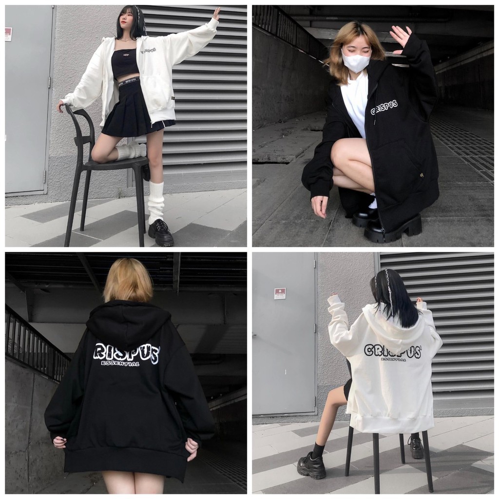  Áo khoác nỉ bông cripus unisex phom rộng chất nỉ coton thu đông 2021 | BigBuy360 - bigbuy360.vn