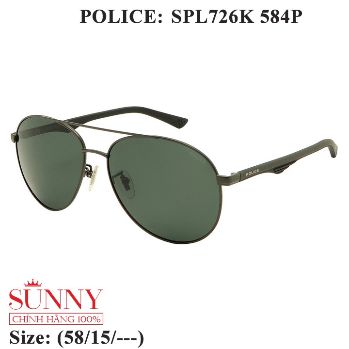 Kính mát chính hãng Police SPL726K màu sắc thời trang, thiết kế dễ đeo bảo vệ mắt