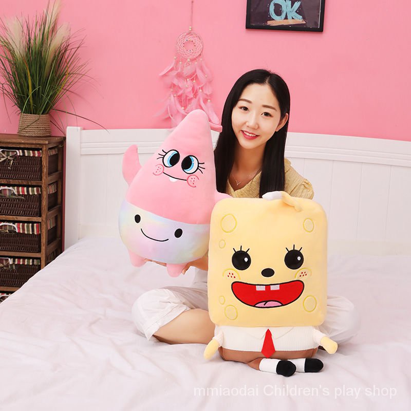 Spongebob mới với những con búp bê sáng tạo với những con búp bê to lớn với những con búp bê hoạt hình gối trên giường đồ chơi trẻ em
