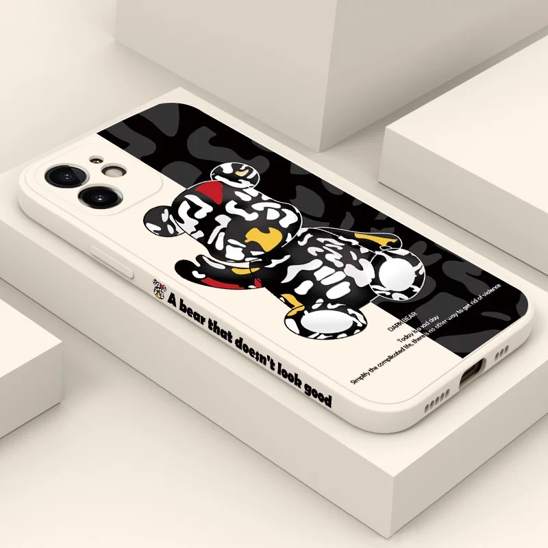 iPhone 11 7 11 12 11 Pro 12 8Plus 6S 6Plus X XS max Xr Ốp lưng chống sốc silicon hoa văn dễ thương
