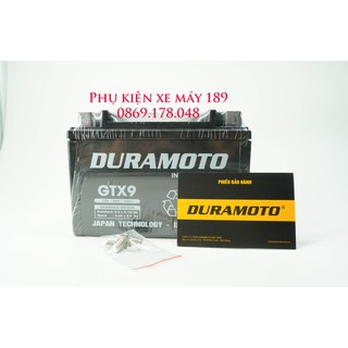 Ắc quy khô duramoto gtx9 và gt9a chính hãng - bh 6 tháng