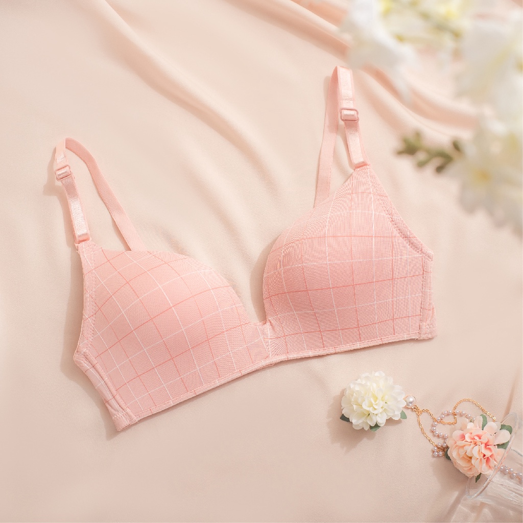 Áo Lót Ngực Không Gọng Đệm Liền Mỏng Kẻ Caro LOIRECHIC BRC02