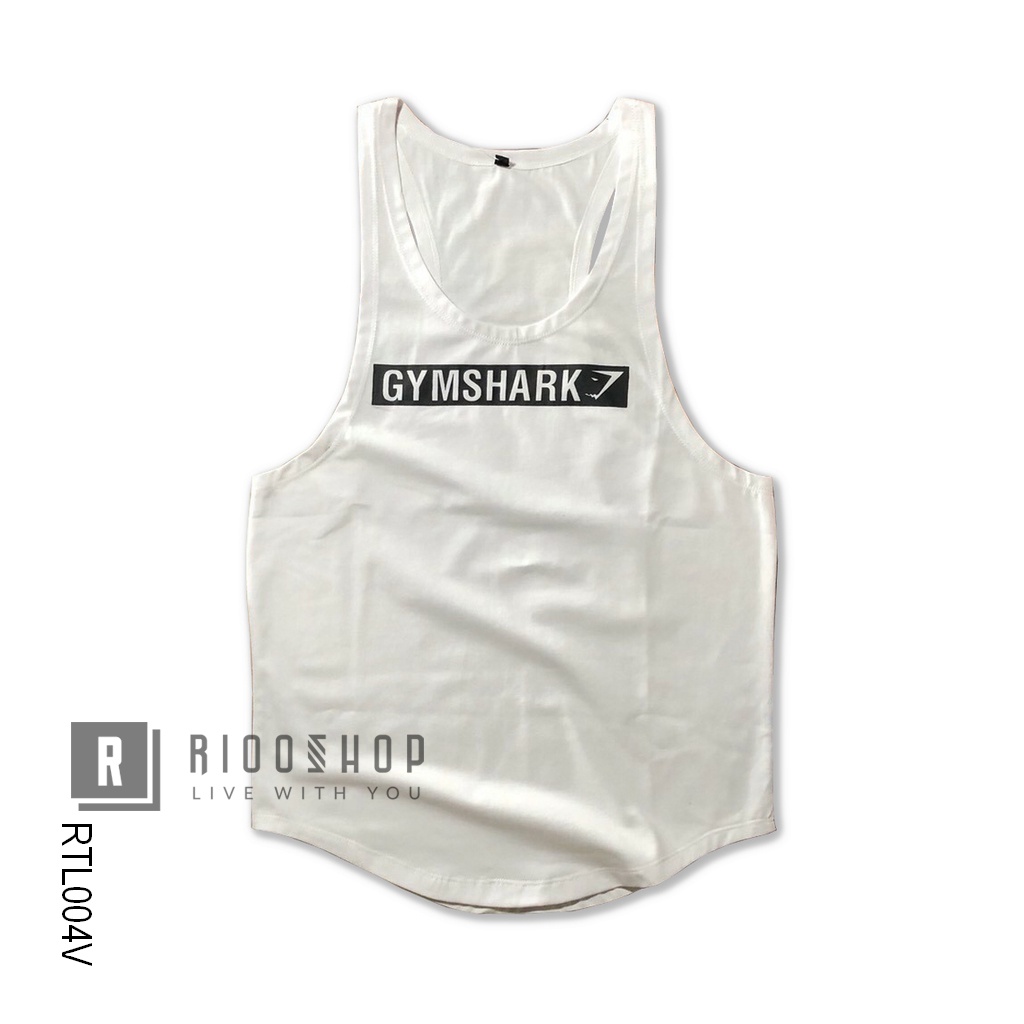 Áo thun nam ba lỗ Tanktop Shark tập gym cực đẹp RTL004 - áo phông nam thể thao Riooshop
