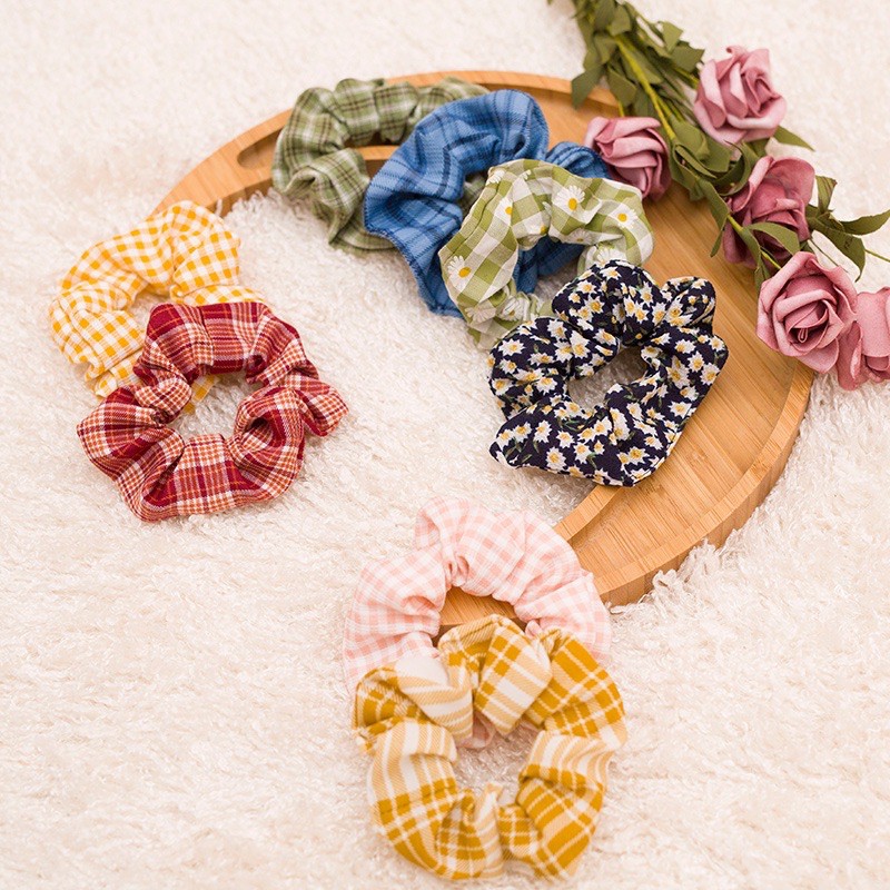 Buộc tóc scrunchies nhiều mẫu