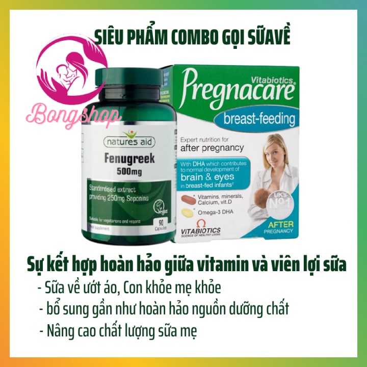 [100% Hàng Auth ] Vitamin Pregnacare Breast feeding – Viên Uống Lợi Sữa Bổ Sung Vitamin Tổng Hợp Sau Sinh Anh 84 viên