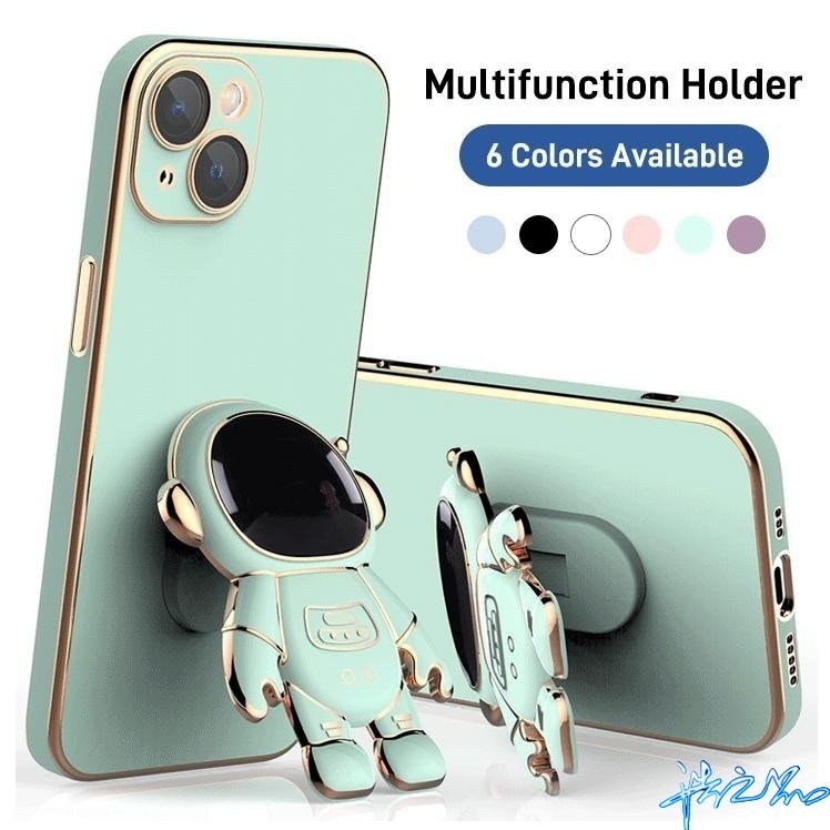 Ốp Điện Thoại Có Giá Đỡ Mạ Điện Hình Phi Hành Gia 6D Sáng Tạo Cho OPPO Reno 4 Reno 5 5 Pro 2022
