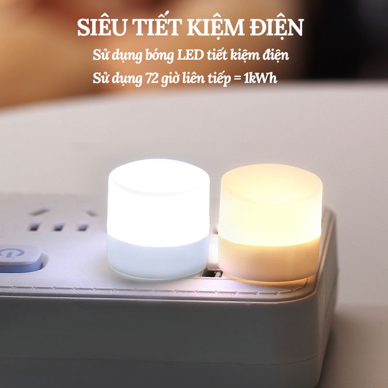 Đèn Ngủ Led Mini đầu sử dụng USB - Đèn ngủ bảo vệ mắt nhỏ gọn tiện dụng thích hợp các đầu cắm có USB - TuHaiStore