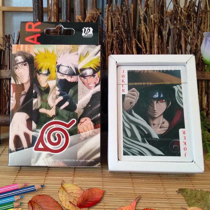 Bộ bài tú lơ khơ Naruto 54 ảnh khác nhau in hình anime manga ĐẠI CHIẾN LÀNG LÁ