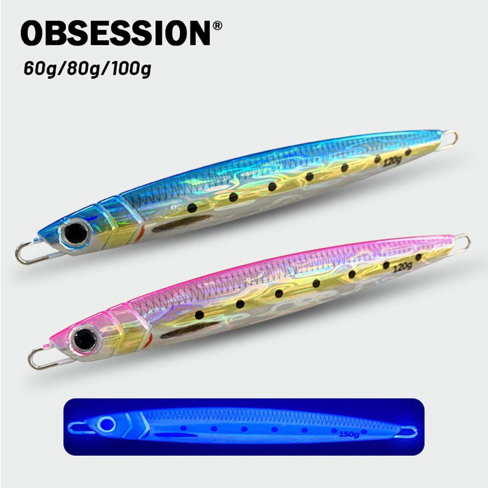 MUVAKO Mồi Câu Cá Bằng Kim Loại 60g 80g 100g Kèm Móc Câu Tiện Dụng