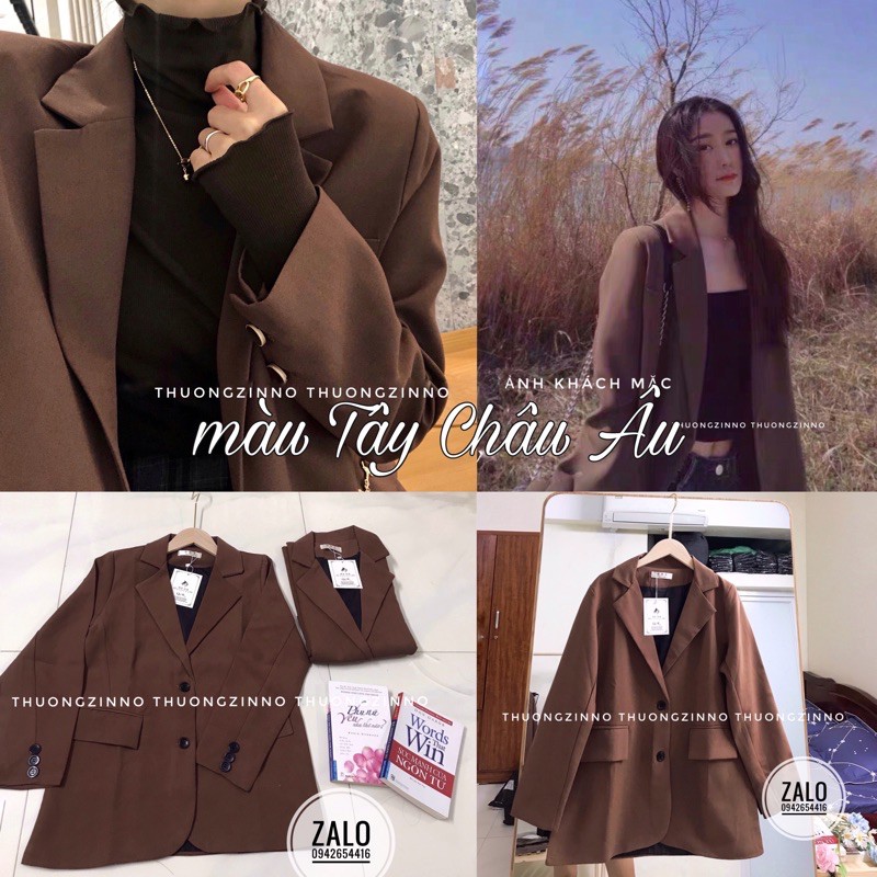 [Ảnh thật/Video] Áo khoác blazer màu Tây Châu Âu Áo blazer 2 lớp túi nắp hàng Quảng Châu | BigBuy360 - bigbuy360.vn