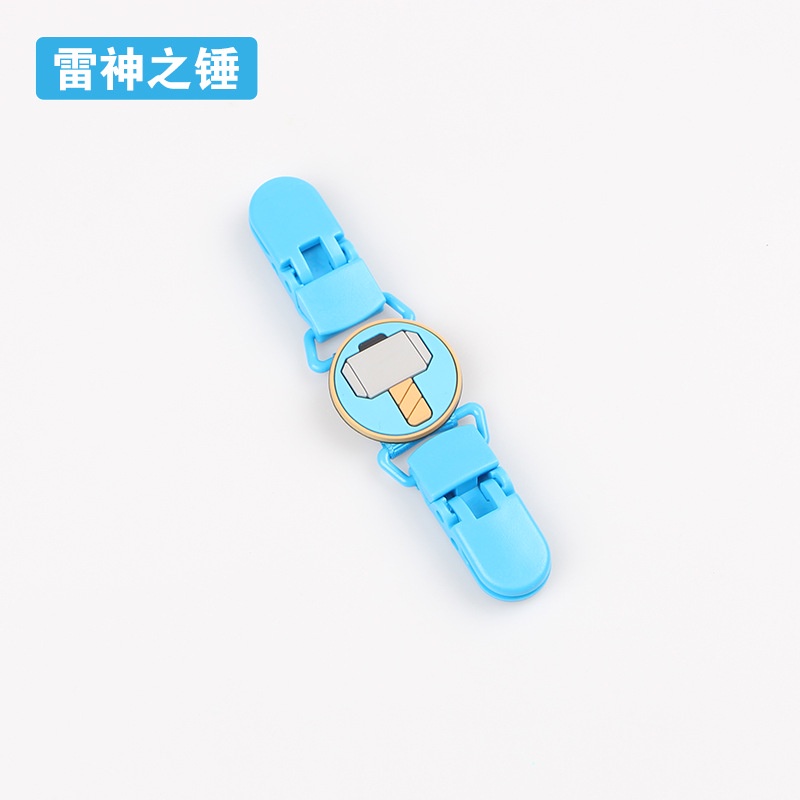 Kẹp Ti Giả Bằng Silicon Có Dây Xích / Kẹp / Khăn Tay Hoạt Hình Cho Bé