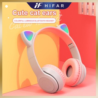 Tai nghe bluetooth không dây hình tai mèo dễ thương