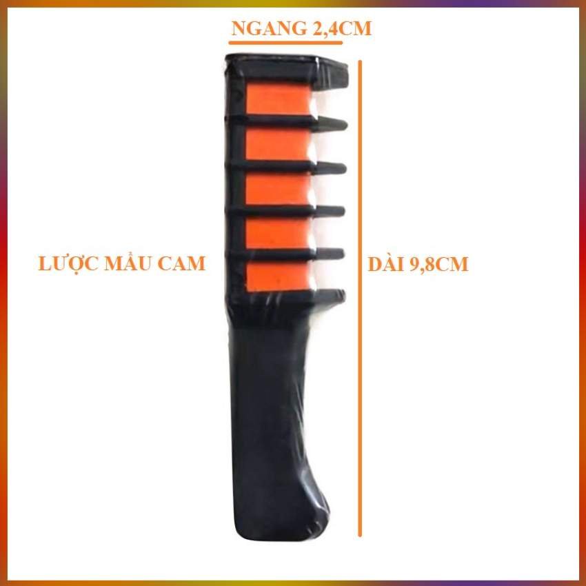 Lược nhuộm tạo màu tóc tạm thời màu cam 14g/chiếc sành điệu