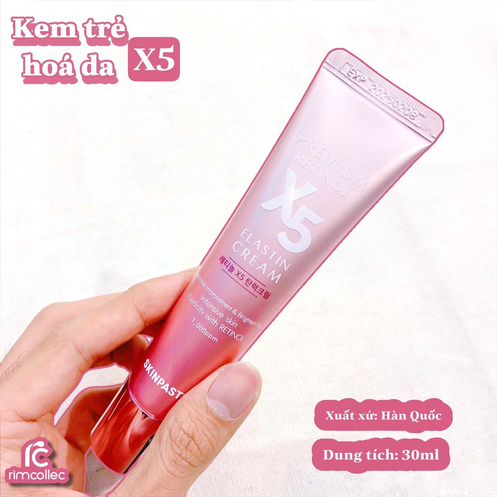 Kem Trẻ Hoá Da Retinol X5 Elastin 0,1% Cream Skinpastel 30ml