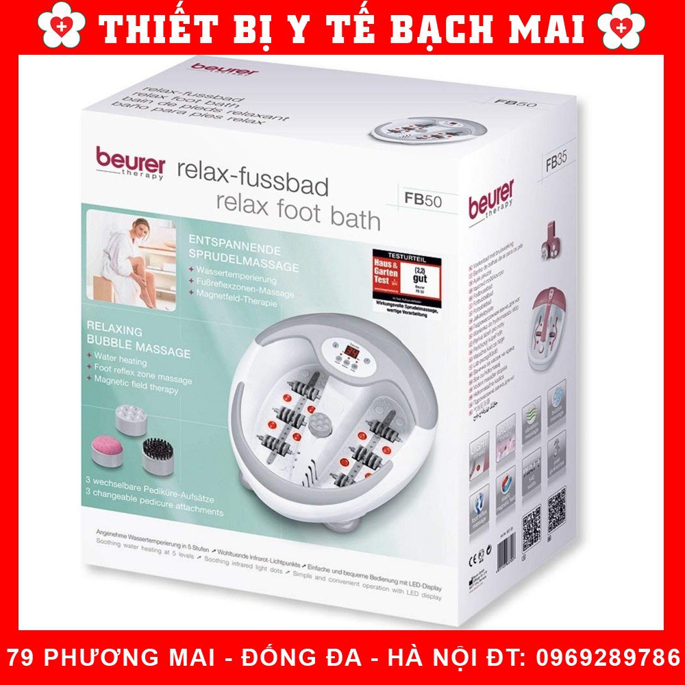 TBYT999 Bồn Ngâm Chân Beurer FB50 - Massage Sục Sủi Hồng Ngoại khiến nóng NEW