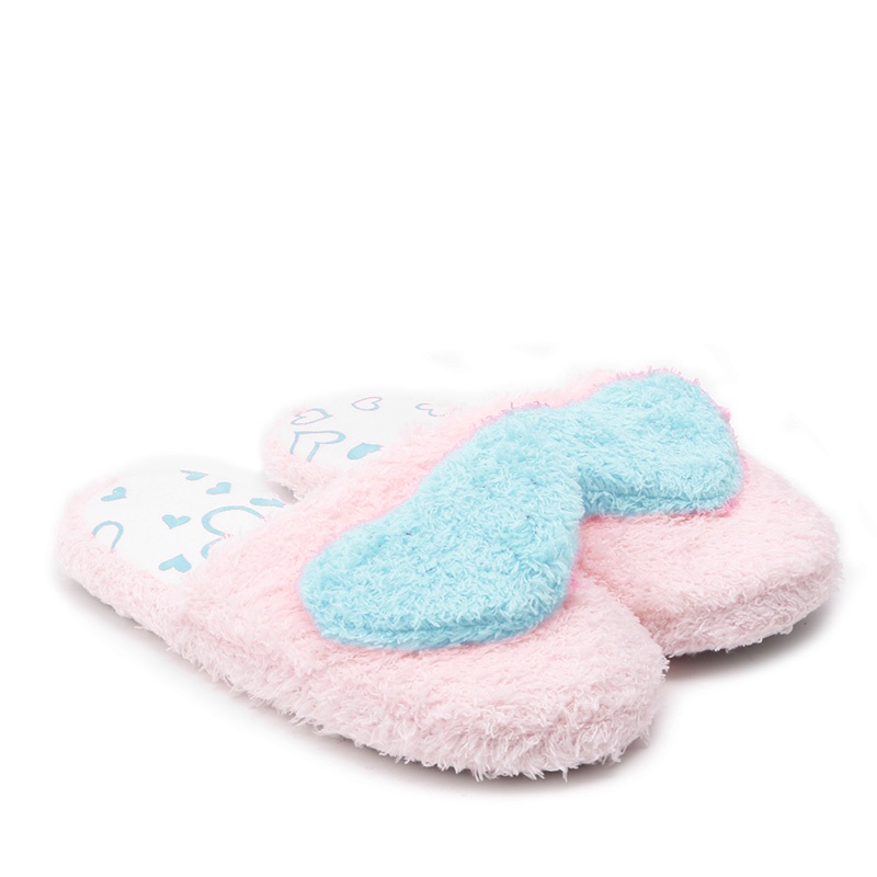Dép Bông Đi Trong Nhà Hình Trái Tim Màu Sắc Ngọt Ngào Cho Nữ