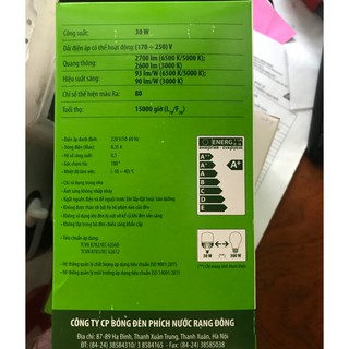 Bóng đèn led bulb Rạng Đông 30W