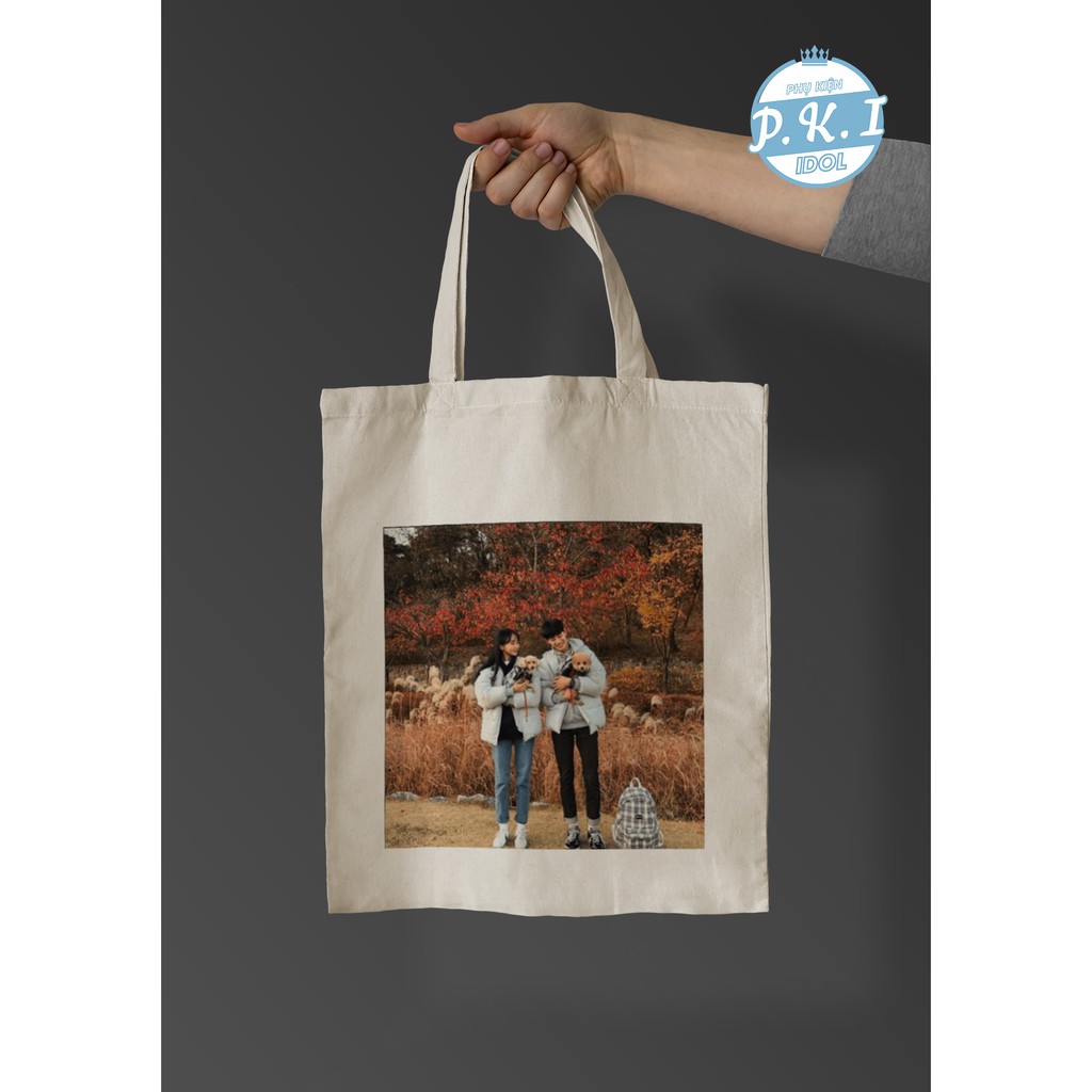 Túi Tote Vải In Hình Theo Yêu Cầu - Tote Bag khổ to Cực Ý Nghĩa Để Làm Quà Tặng