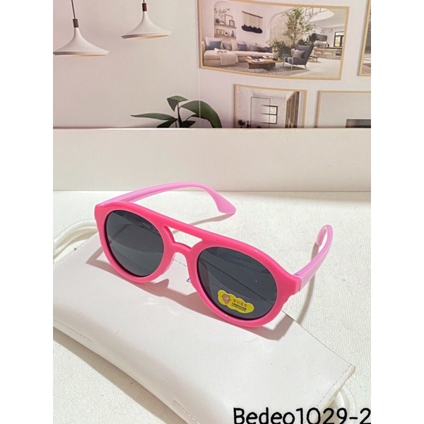 Kính mát cho bé nam nữ chống UV400, thiết kế mắt tròn dễ đeo, màu sắc thời trang