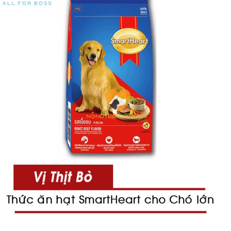 Thức ăn chó lớn Smartheart Adult Roast Beef Flavor - 1,5kg vị bò nướng