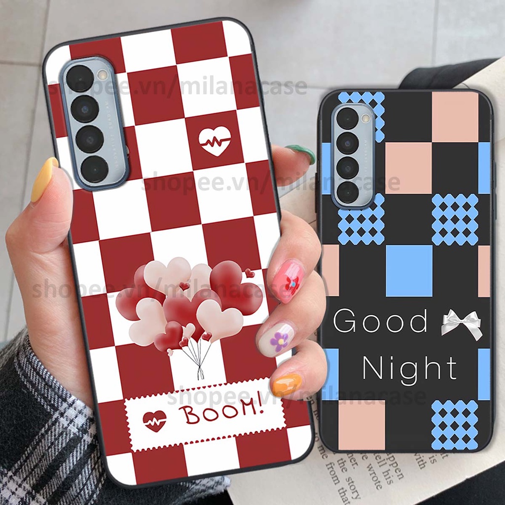 Ốp Oppo Reno4 / Reno4 Pro / Reno 4 caro họa tiết nhiều màu sắc siêu đẹp thời trang cá tính