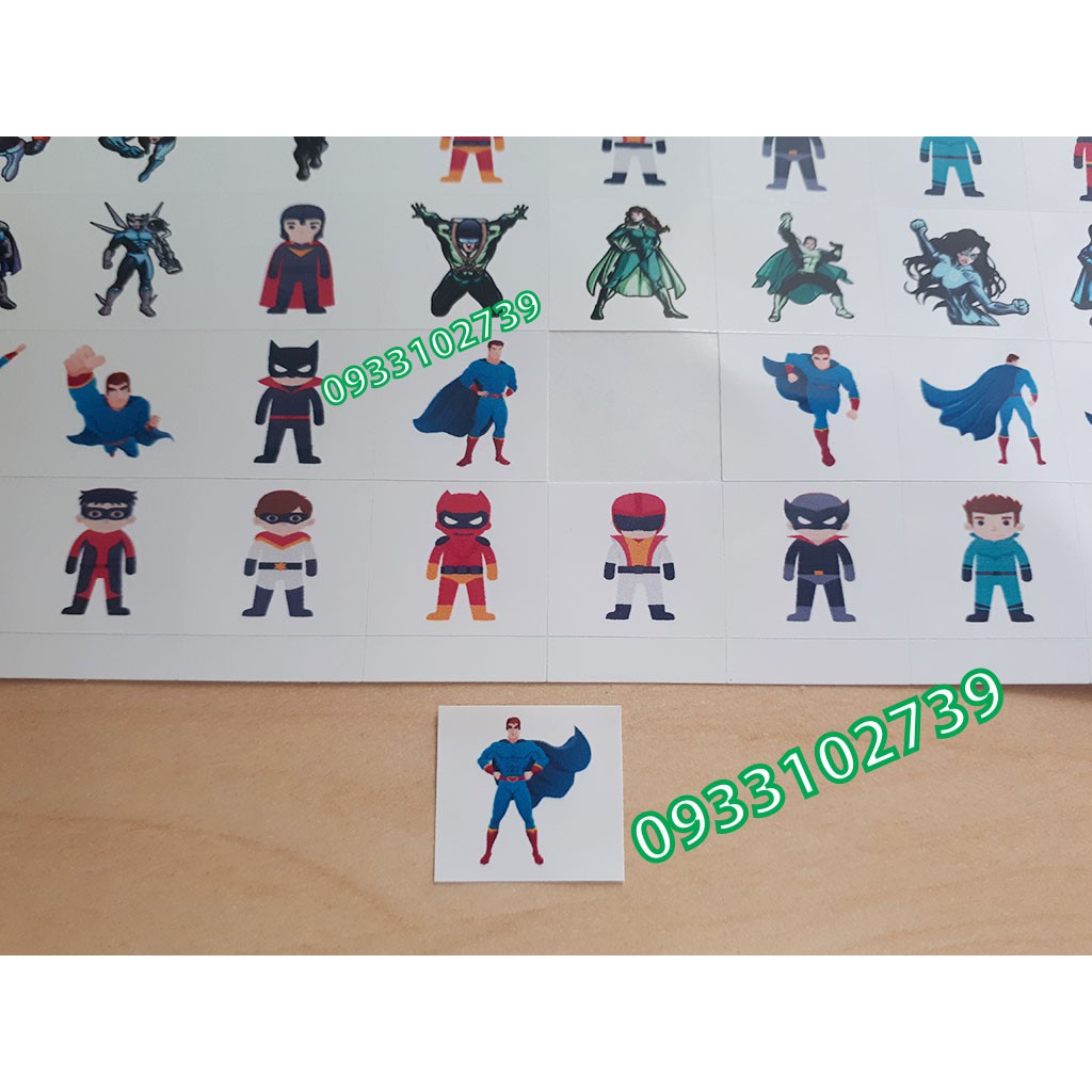 Sticker khen thưởng SIÊU NHÂN 7k/ tờ A4 - 159 Stick - SP10