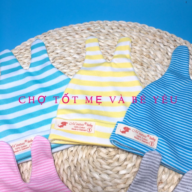 [CHẤT ĐẸP] NÓN CHO BÉ SƠ SINH COTTON 100%