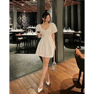 ĐẦM TAY VOAN CỔ V (KÈM VIDEO HÌNH THẬT)