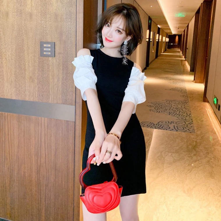 Váy Body Dáng Ngắn Nữ Khoét Vai Hàng Quảng Châu, Đầm Váy Dự Tiệc Ôm Body Sexy Form Chuẩn Quyến Rũ | BigBuy360 - bigbuy360.vn