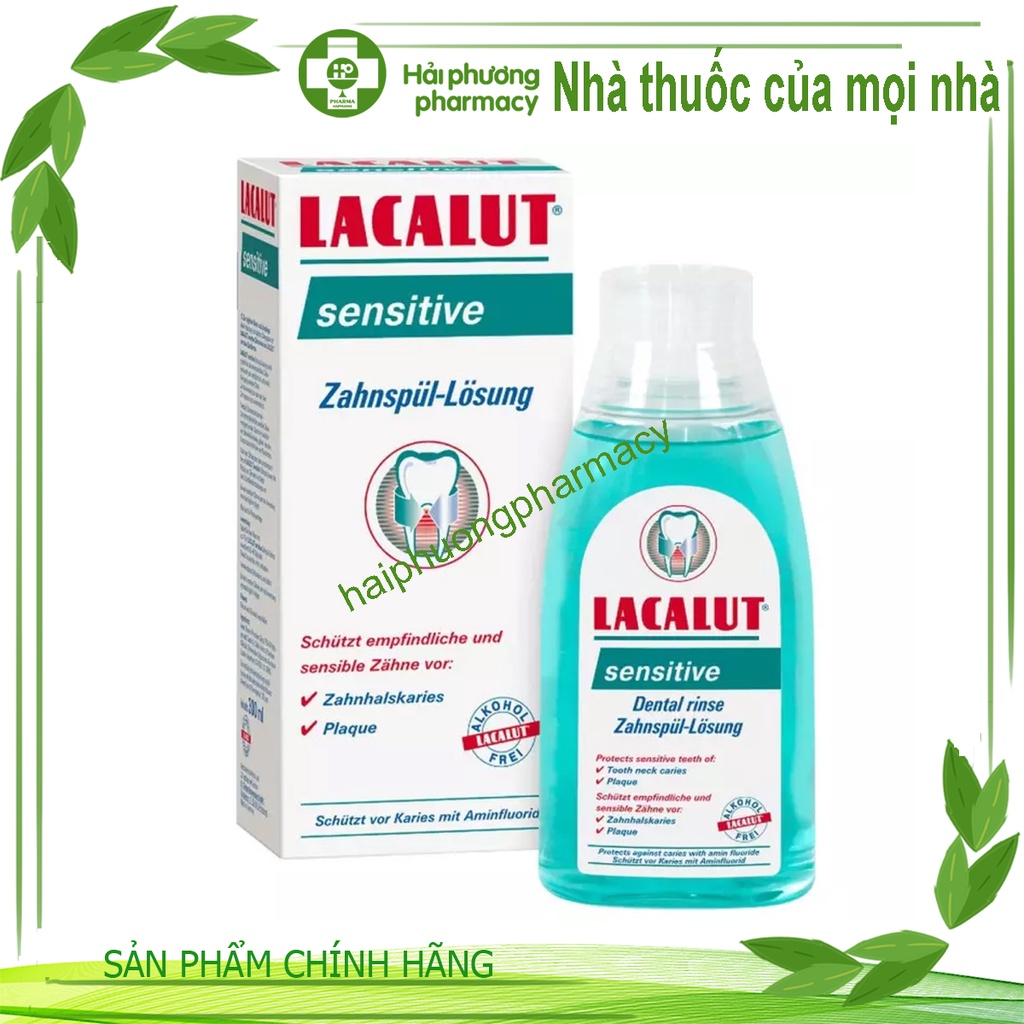 Nước súc miệng cao cấp LACALUT SENSITIVE 300ML - CHLB ĐỨC - giảm ê buốt chân răng