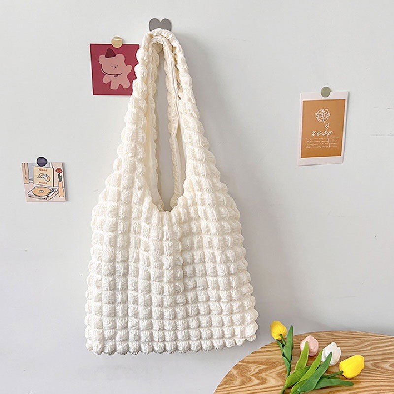 Túi Tote xốp ô vuông Ulzzang Bigsize 3 màu ,Túi đeo vai có lớp lót hàng cao cấp