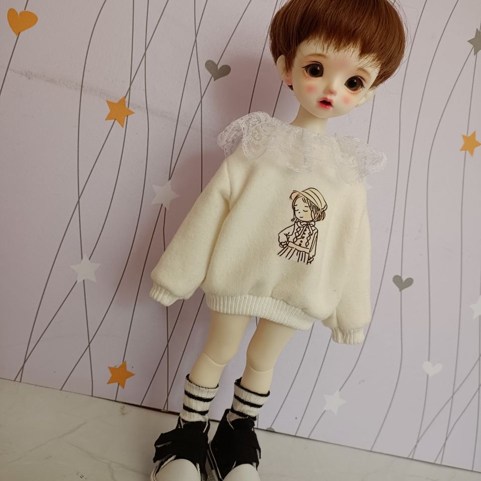 Bjd Six-point Eight- Áo Sweatshirt Phối Ren Thủ Công Cho Búp Bê Bé Gái