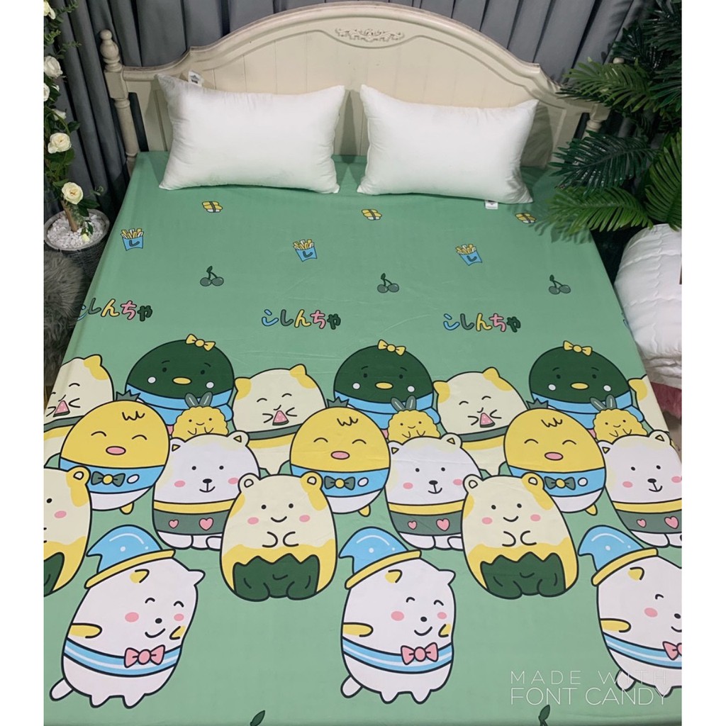 [Free ship-Giá rẻ nhất]Ga chống thấm cotton Violet cao cấp mẫu 2020,đủ kích thước,mẫu hello kitty hồng