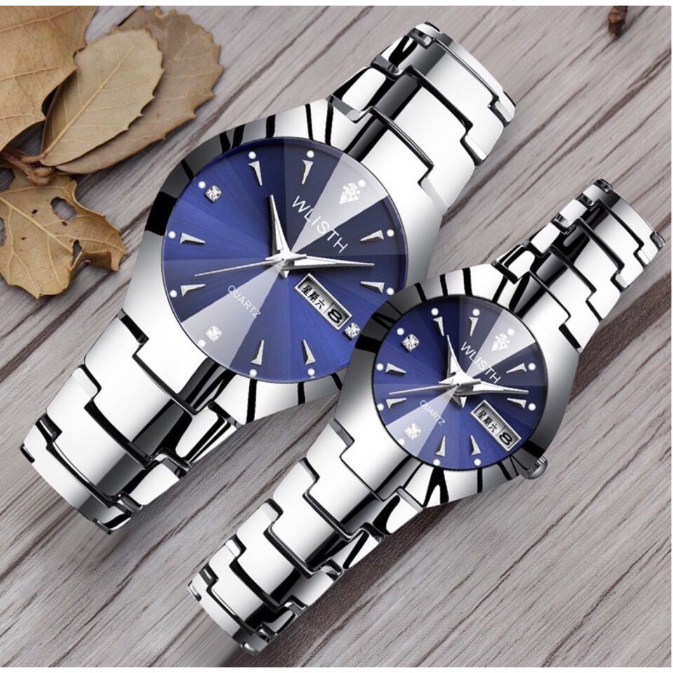 Đồng Hồ Wlisth Cặp Nam Nữ Chính Hãng Dây Thép Mặt Tròn MS120 | BigBuy360 - bigbuy360.vn