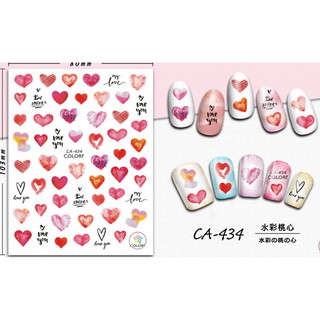 Sticker dán móng hình tình yêu, môi xinh