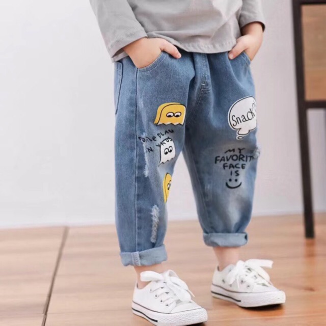 Quần Bò Bé Gái/Bé Trai - Quần Jeans Quảng Châu Cao Cấp