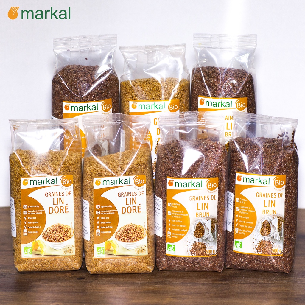 (Organic) Hạt lanh nâu/vàng hữu cơ Markal 500g | BigBuy360 - bigbuy360.vn