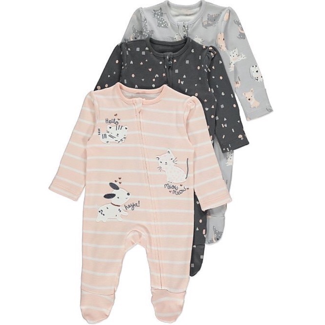 Sỉ set 3 body sleepsuit George bé trai bé gái