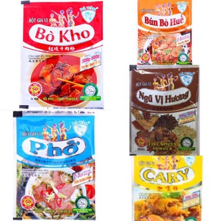 Bột gia vị Bò kho/ phở/ bún bò huế/ ngũ vị hương/ cary/ ragu Bà Tám gói 10g
