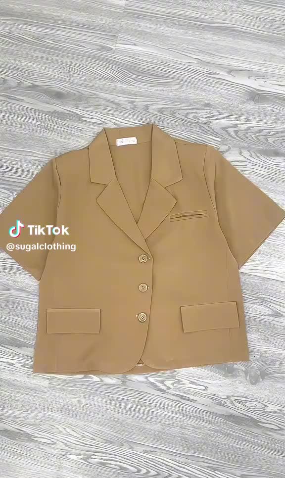 Áo Khoác Blazer Nữ Dáng Ngắn Tay Lỡ Cổ Vest Phối Nắp Túi Phong Cách Hàn Quốc Thời Trang Sugal AO KHOAC NU 010 | BigBuy360 - bigbuy360.vn