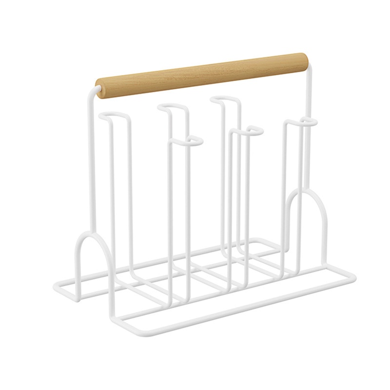 Giá Đỡ Cốc Bằng Sắt Có Tay Cầm Tiện Dụng Cho Nhà Bếp