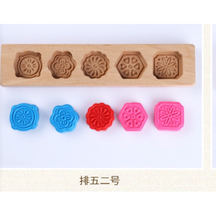 Khuôn bánh trung thu, bánh phục linh bằng gỗ nhiều hình