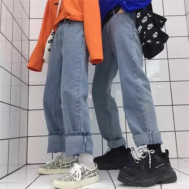 [001]_Quần Jean Nam Nữ Baggy Unisex