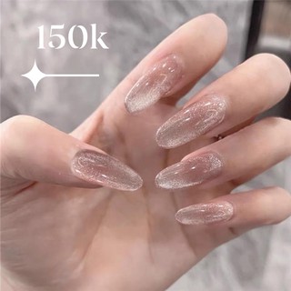 NailBox-Móng úp sẵn ombre ngọn lửa xanh neon cá tính
