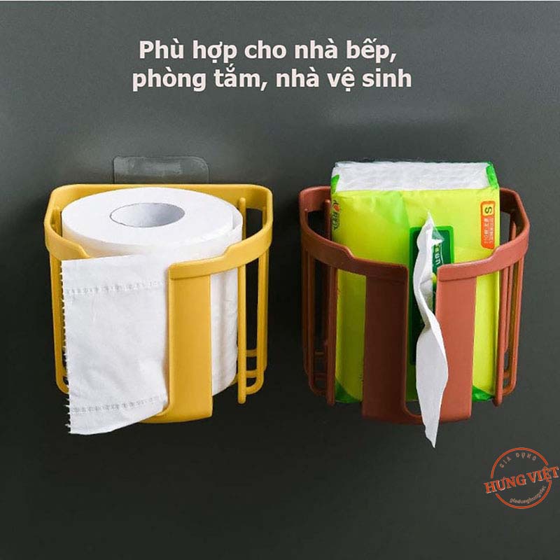 Rổ đựng giấy vệ sinh và đồ gia dụng, kèm miếng dán siêu chắc chắn [RO GIAY VE SINH]