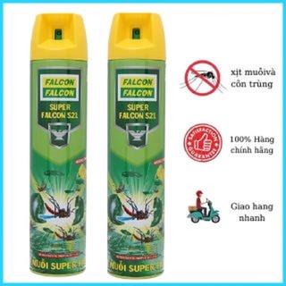 Bình xịt côn trùng Facol 600ml + 60ml(tặng thêm) = chai 660ml.