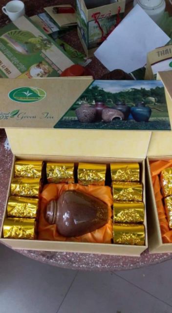 Set hộp đựng trà cao cấp 1kg gồm hũ + hộp + túi. Đi biếu quá ưng | BigBuy360 - bigbuy360.vn