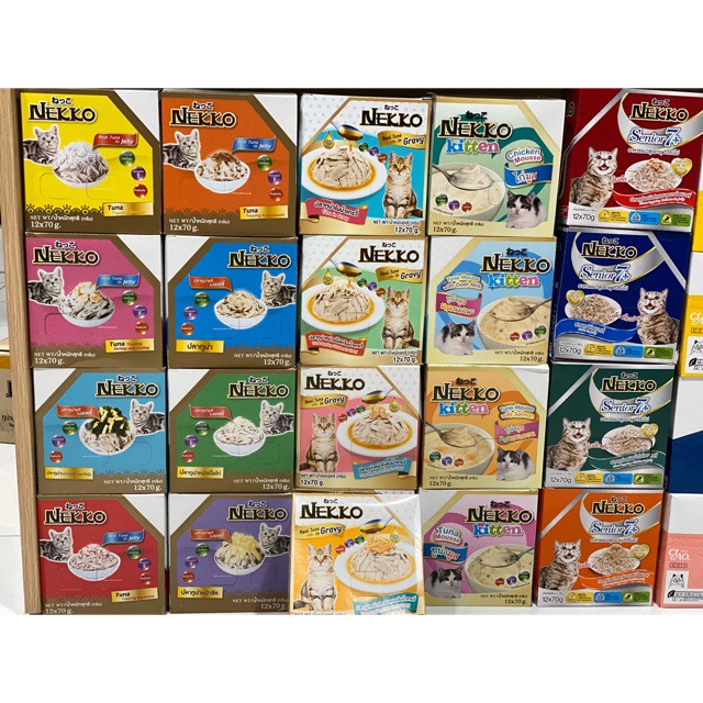 Thùng pate Nekko cho mèo 48 gói mix vị
