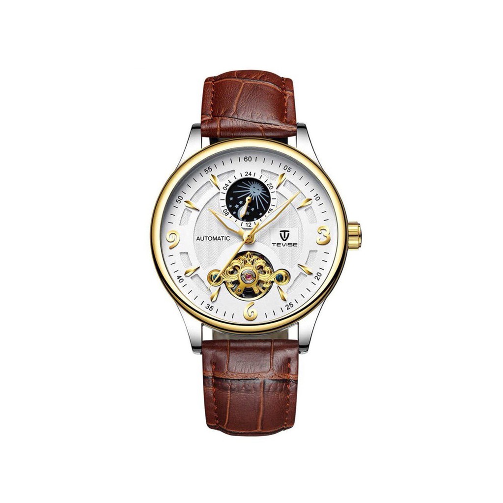 ĐỒNG HỒ NAM CƠ TEVISE T820B DÂY DA CHÍNH HÃNG MÁY TỐT (TẶNG KỀM HỘP) | BigBuy360 - bigbuy360.vn
